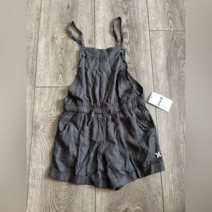 Hurley Black One Piece Adjustable Straps Elastic Waist